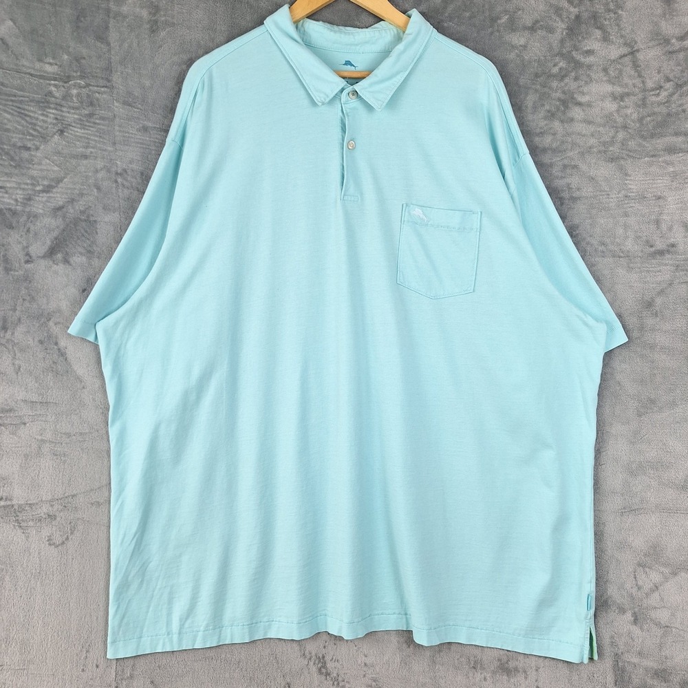 Tommy Bahama Polo Shirt 3XB Big Blue Relax Golf Resort Pima Cotton Casual Preppy